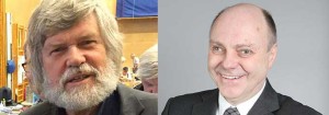 Lennart Daun och Gunnar Lithén, svenska utställare.